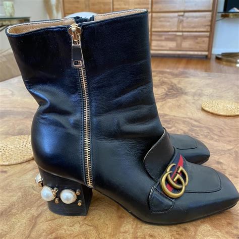 gucci clear snow boot|gucci ankle boots with pearls.